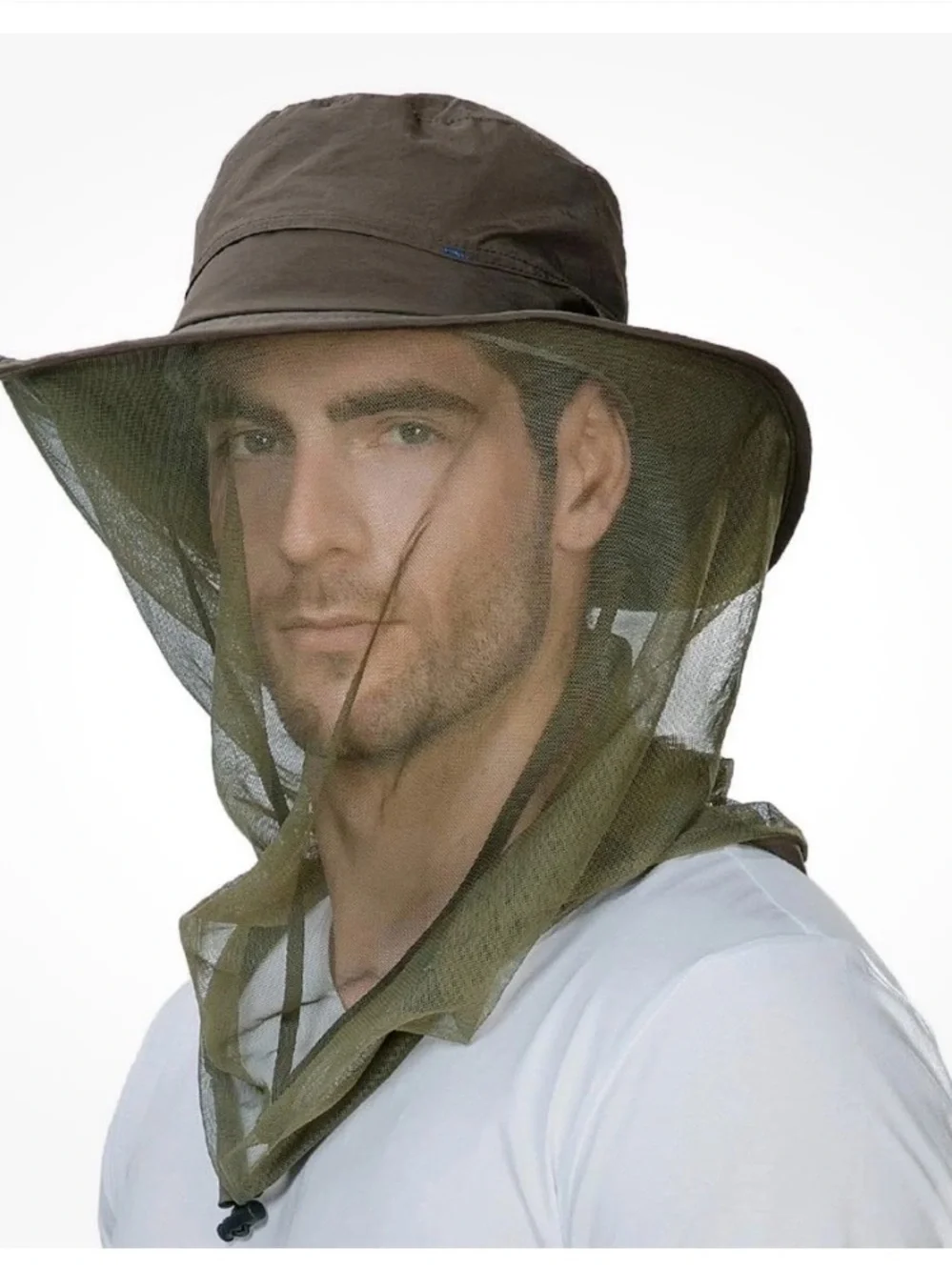 Mountain Warehouse | Men's brown Mosquito Protection Hat with Detachable Bug Net